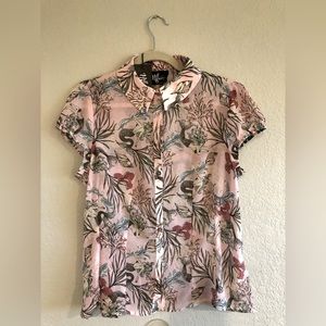 Hell Bunny Pink Mermaid Blouse NWT